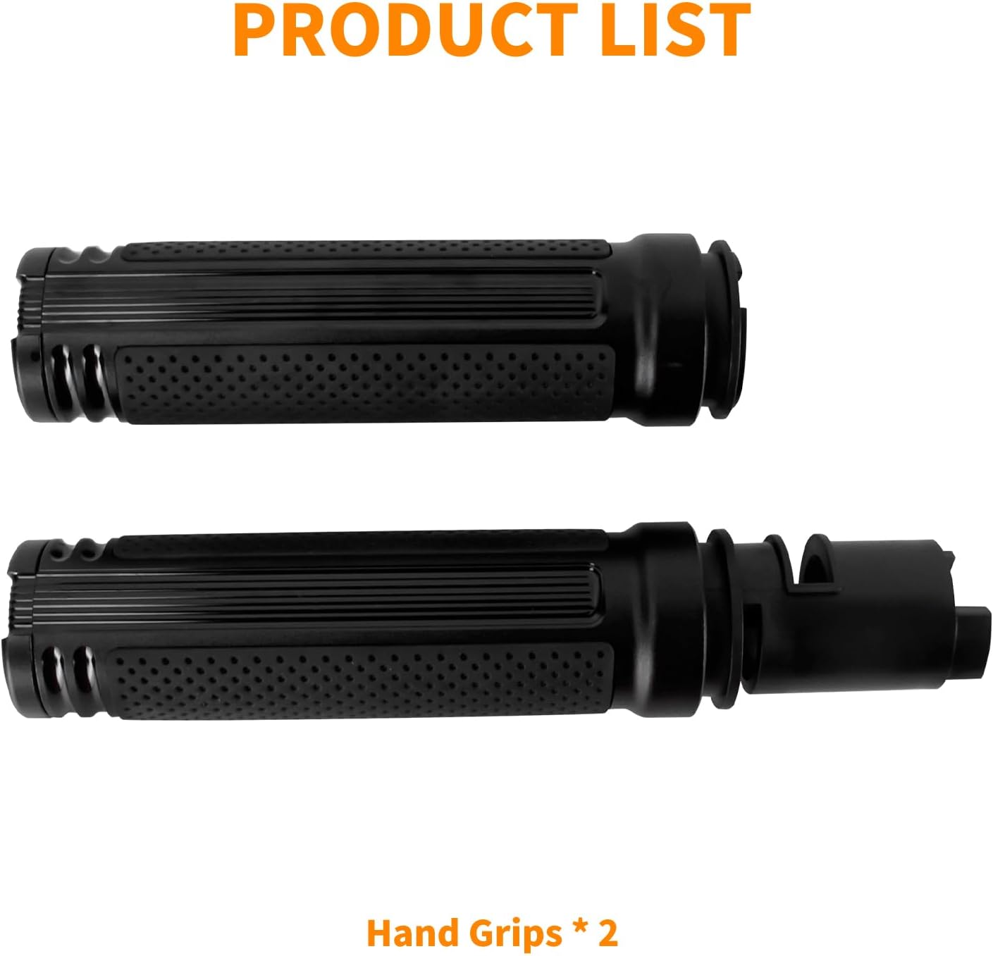 Handlebar 1 Inch/25mm Hand Grips Rubber Aluminum Anti-Slip Grip Compatible with Harley CVO Road Glide 2023-2025 CVO Street Glide 2023-2025 Softail 2025-up All Black