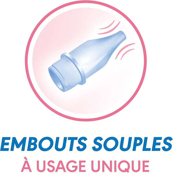 Prorhinel Embouts Jetables Mouche Bébé Manuel x20, Embouts Souples, Pour Nez Bouché et Ecoulement Nasal, Doux Hygiénique, Fabriqué en France - 2