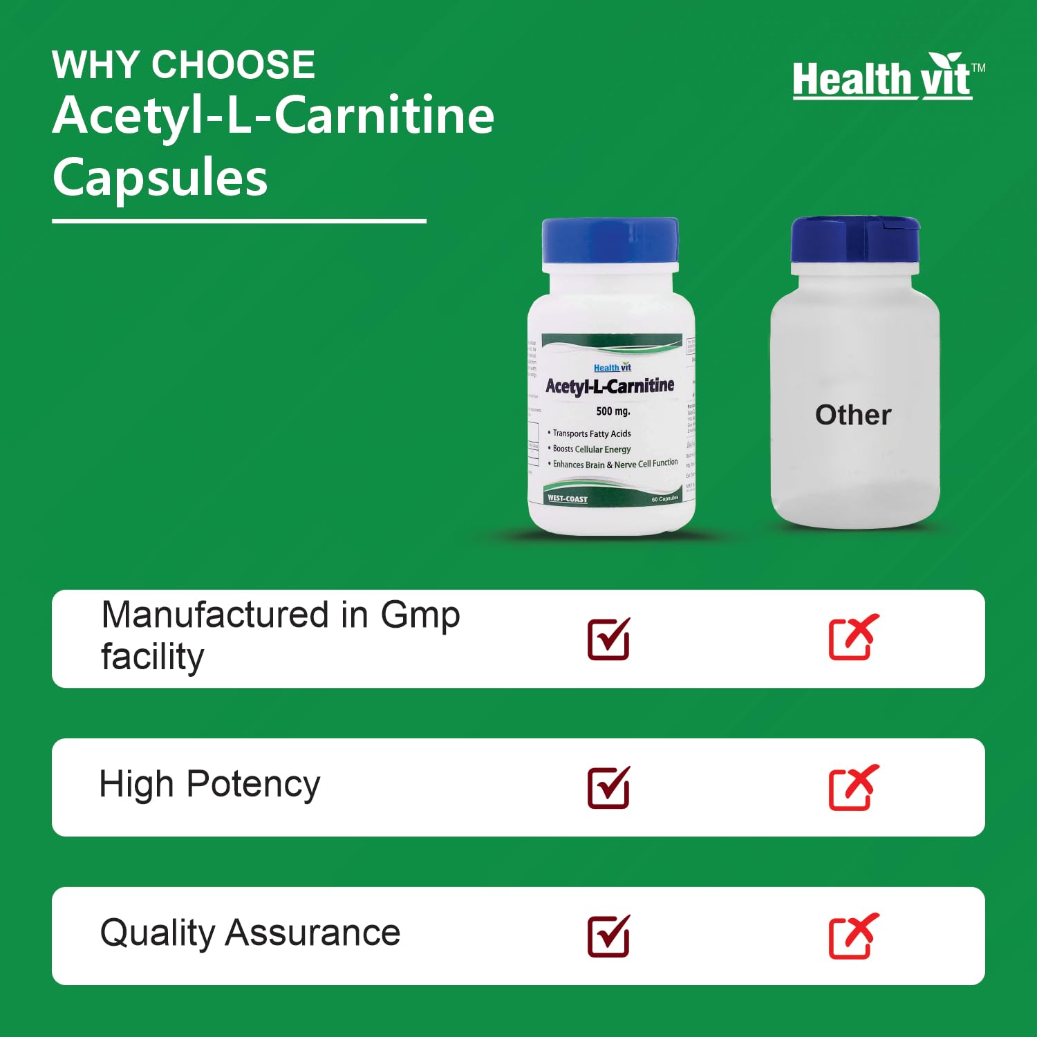 acetyl l carnitine brands in india Healthvit Acetyl L Carnitine (ALCAR) Capsules
