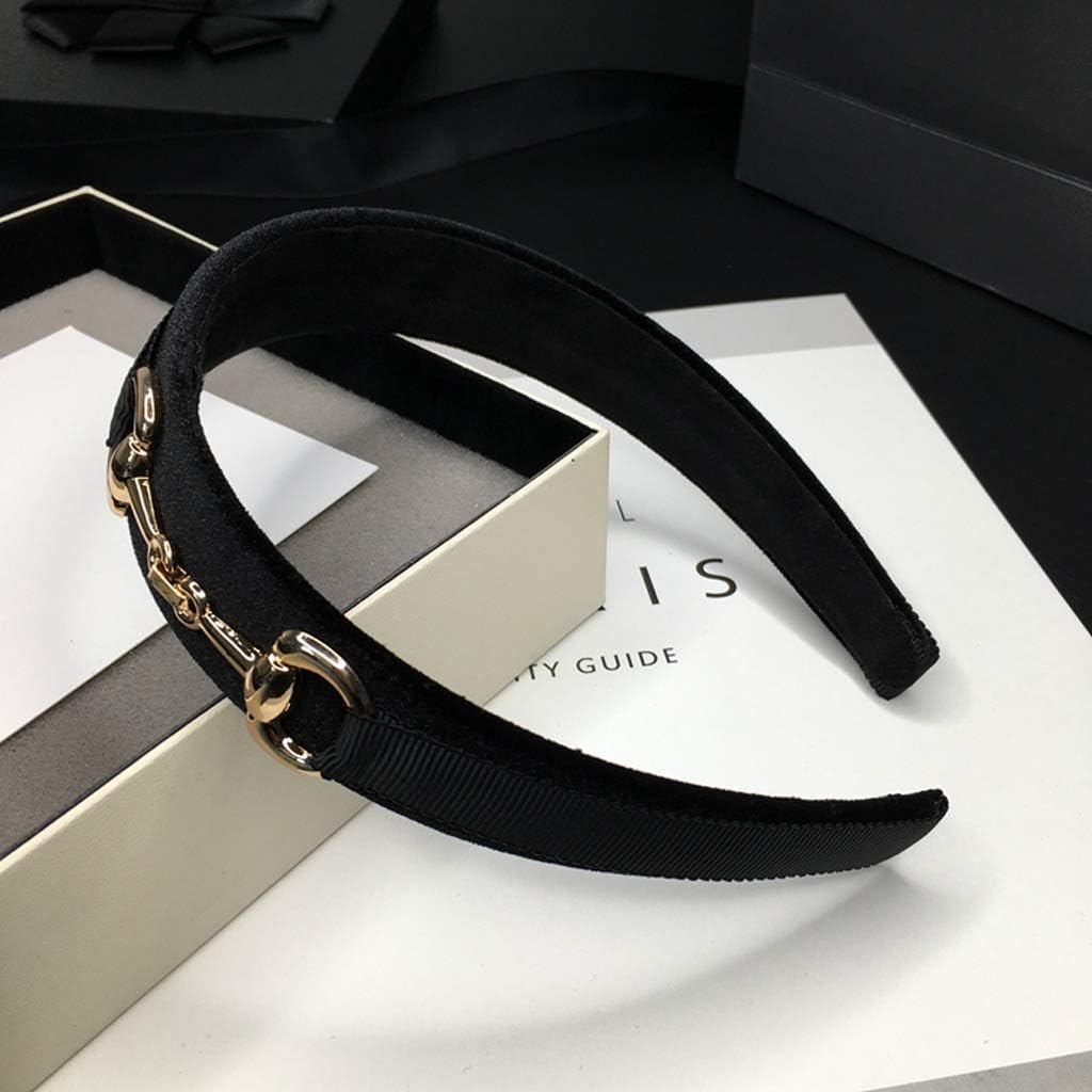 ヘアバンド レディース シンプルで万能なベルベット ベルベット ヘッドバンド 韓国 気質とエレガント プレス ヘアピン ワイドサイド