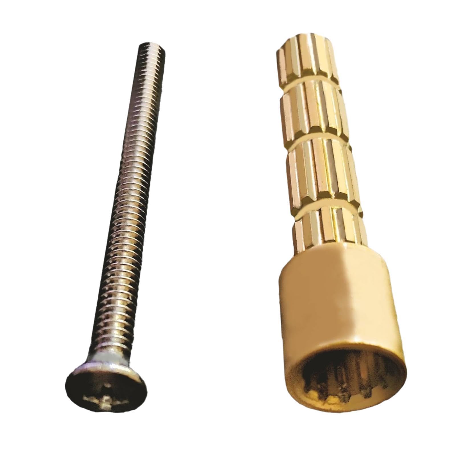 Sharplace Shower Valve Female Rod Extension with 12-Point Broach, Brass Stem Adapter, Shower Handle Stem Extension Tub and Faucet Accessories Valve Extender, Tap Stems Extension Rod Repair with Screw