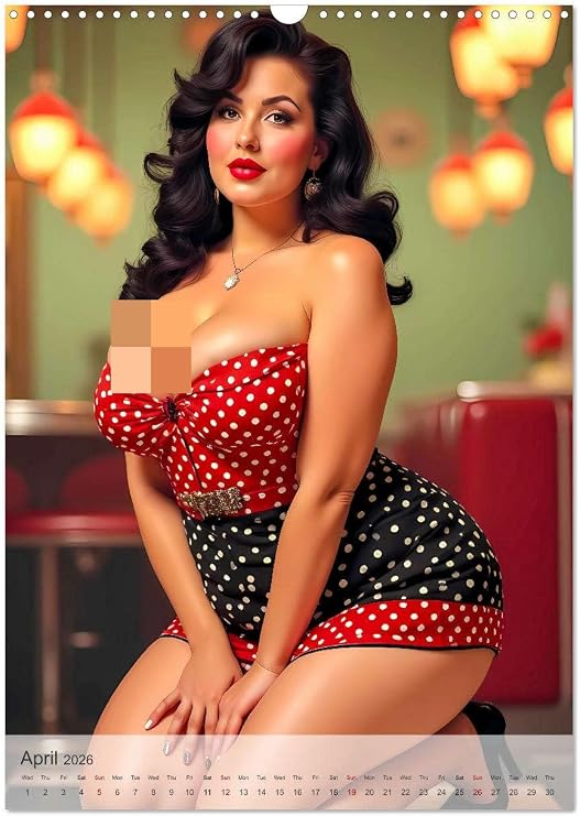 Pin-up Girls - Sexy Vintage Diven, US-Version (Wall Calendar 2026 DIN A3 Portrait), CALVENDO 12 Month Wall Calendar
