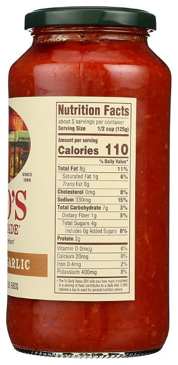 Rao's Homemade Roasted Garlic Sauce 12x 24OZ