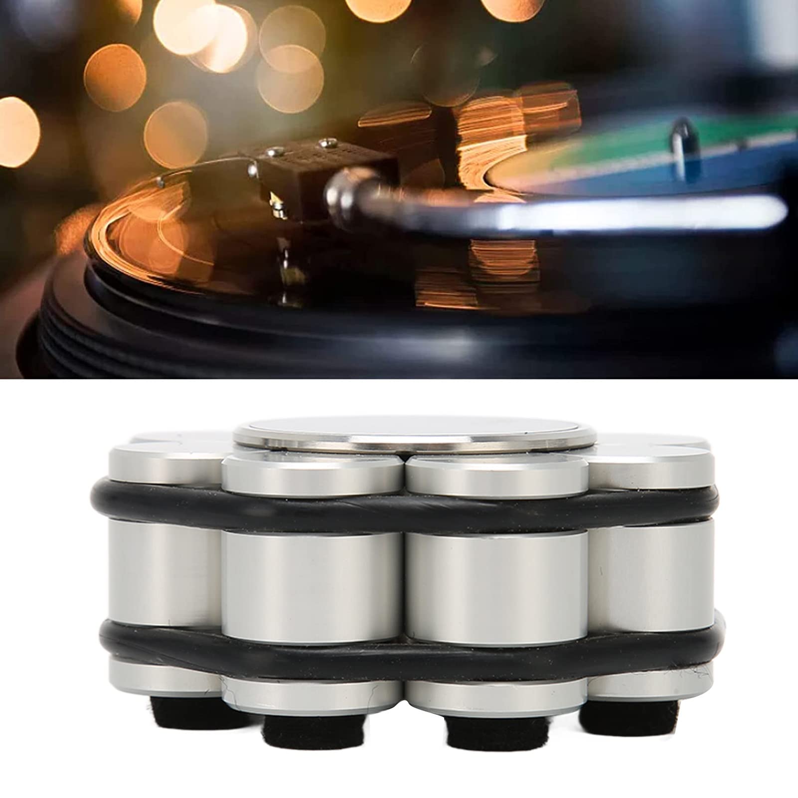 Stabilizzatore di Peso Per Dischi HiFi, Stabilizzatore di Dischi Per Giradischi in Vinile Professionale Lega di Alluminio Universale Riduce Le Vibrazioni Morsetto Per Giradischi in Vinile Per Giradisc