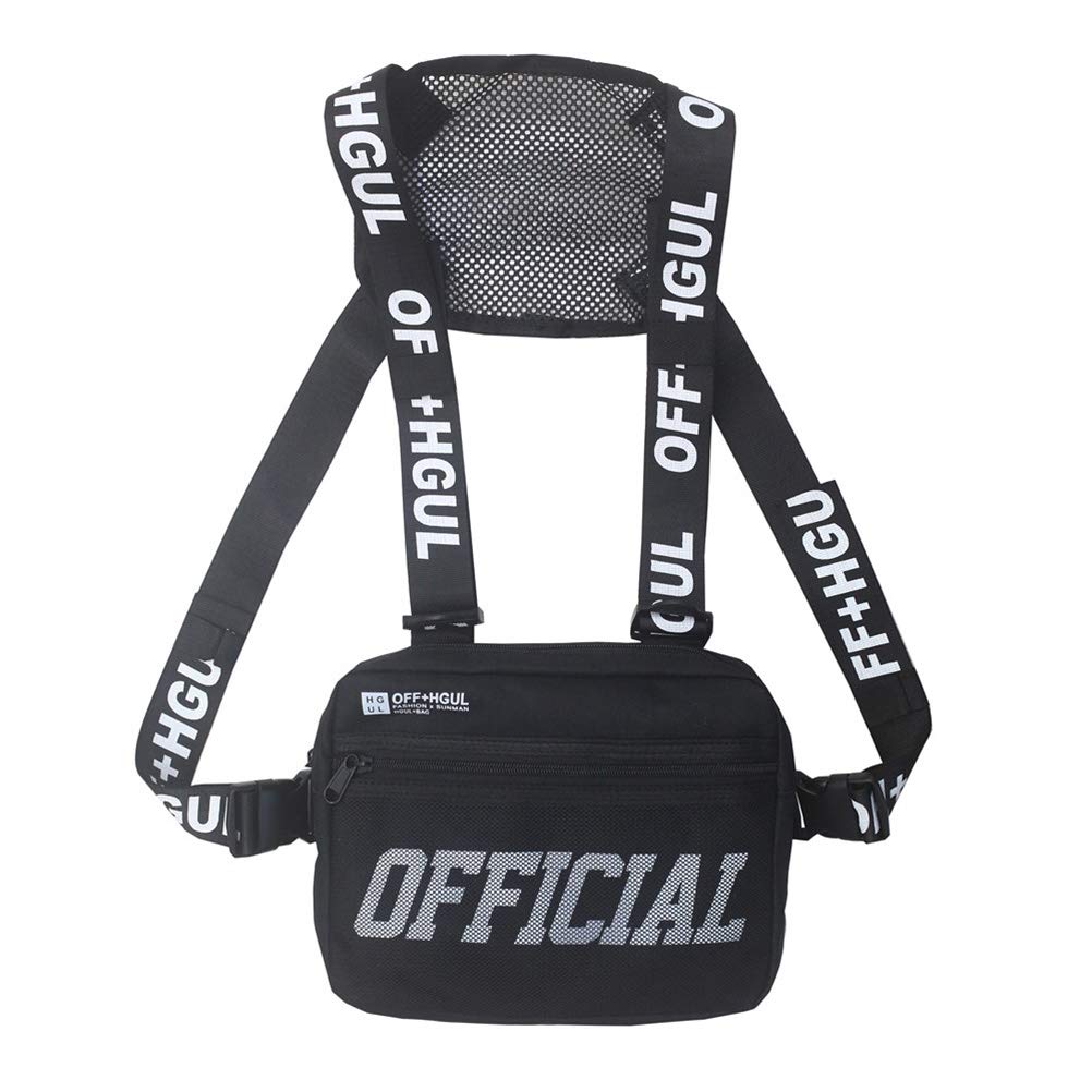 Borsa A Tracolla Unisex Petto Pack – Stile Hip Hop, Sportiva, Per Escursionismo, Viaggi E Shopping – Tessuto Oxford, 26x21x6 Cm
