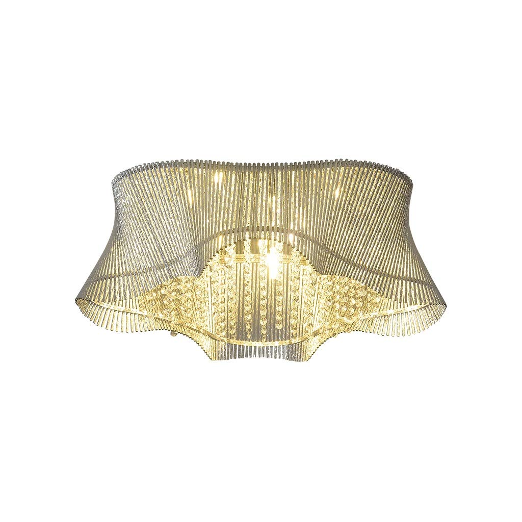 HynJGih Stylish and Simple Modern Crystal Light Living Room Bedroom Warm Romantic Ceiling Light Atmospheric Personality Light(A)