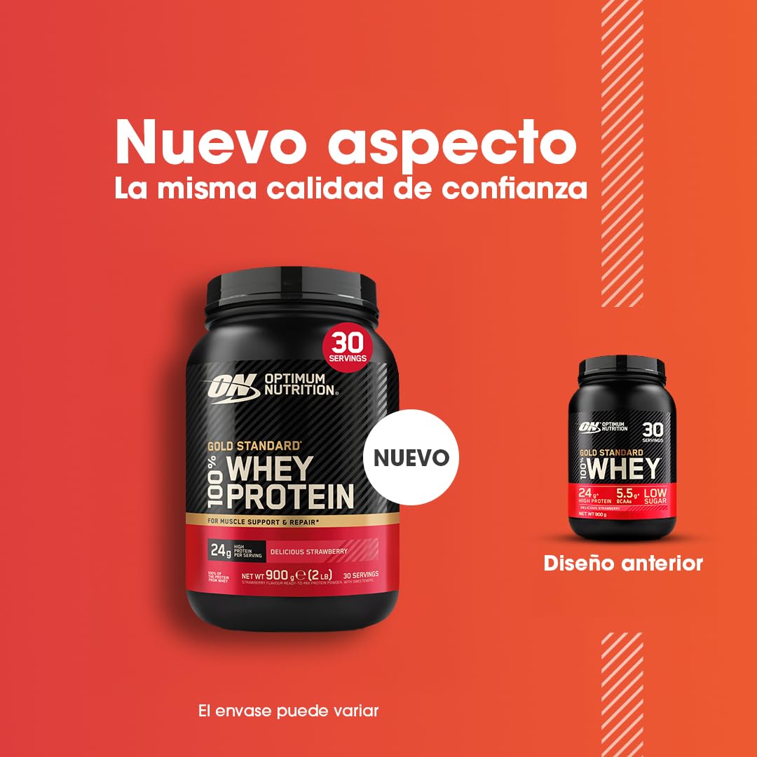 Optimum Nutrition Gold Standard 100% Whey Proteína en Polvo, 900g