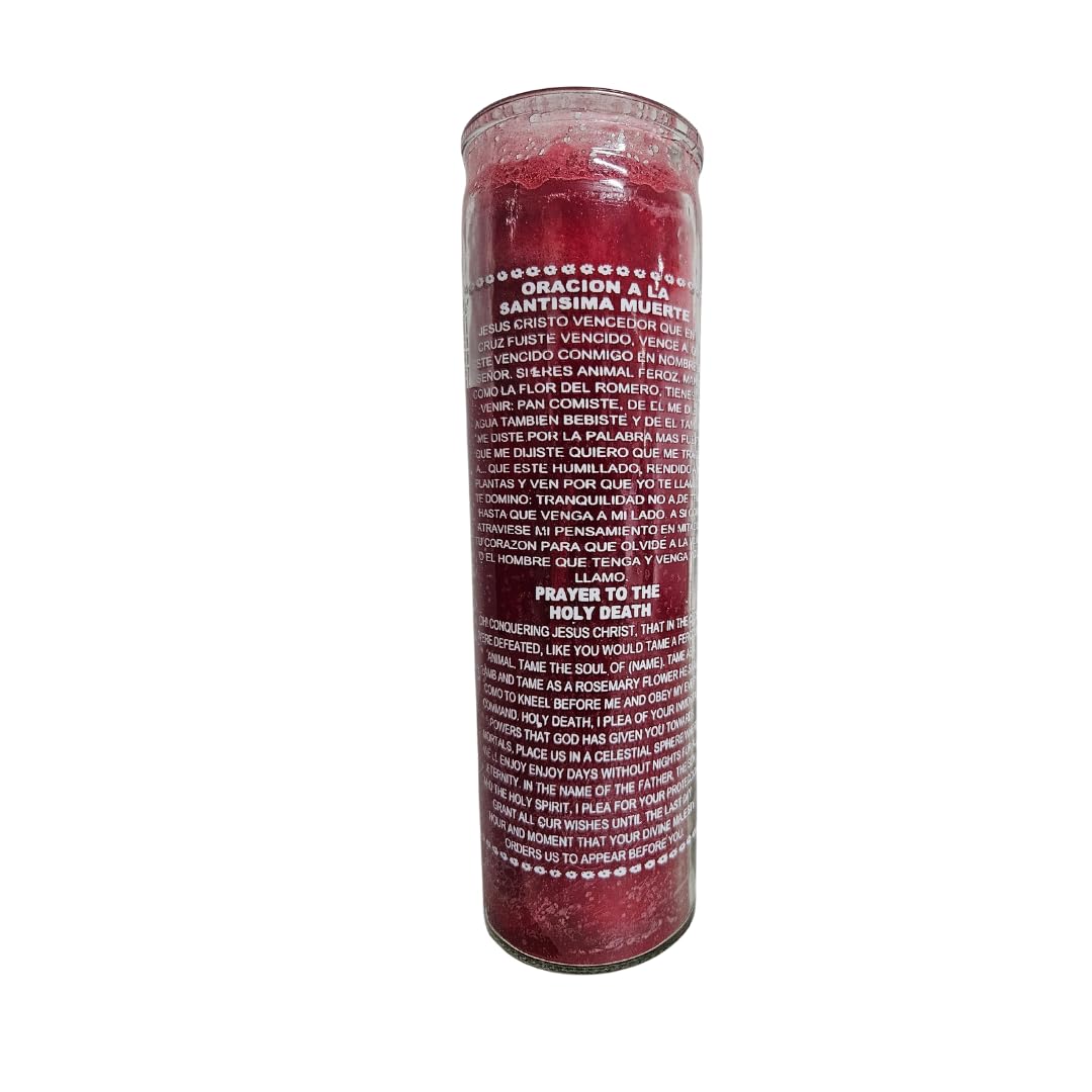 Generic Santa Muerte Red 7 Day Ritual Glass Candle