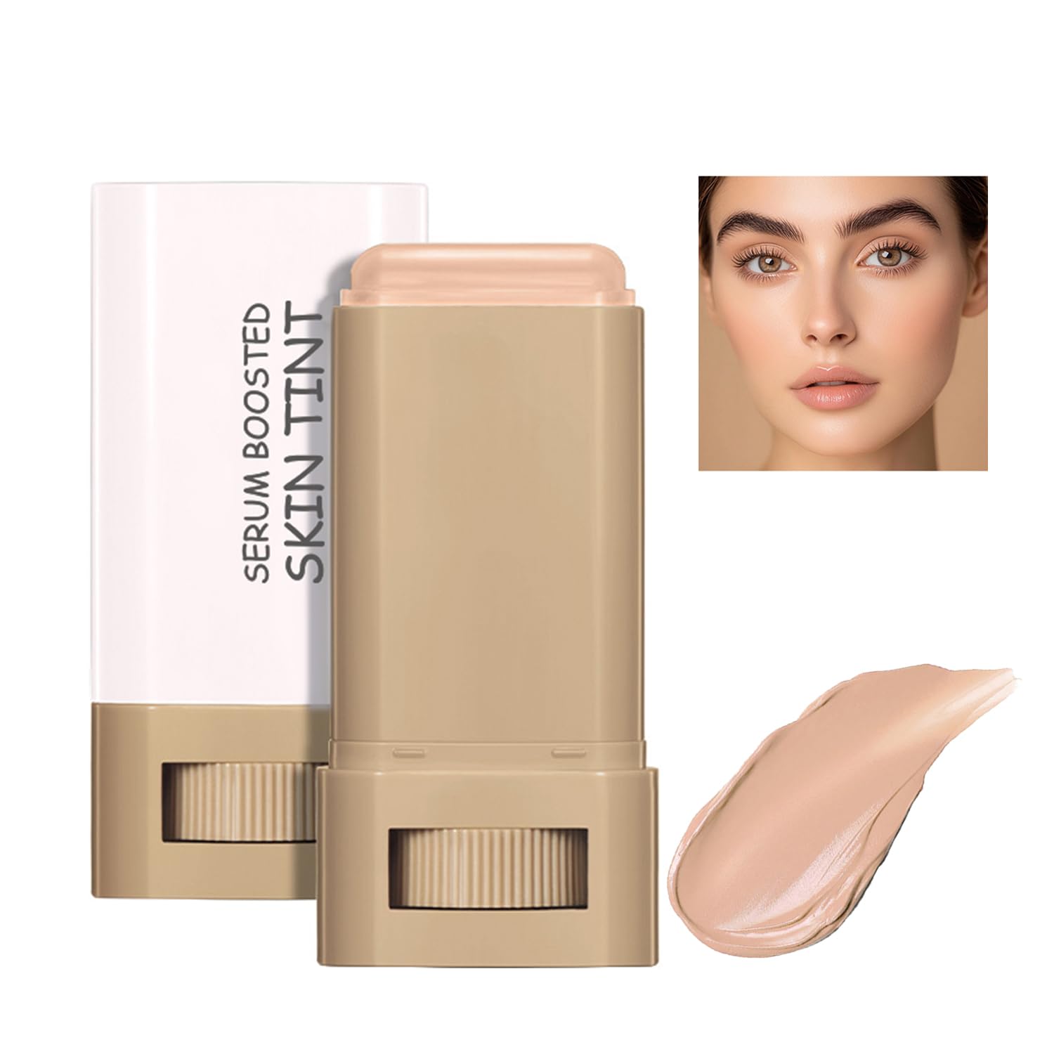 Foundation Stick - Skin Tint Contour Stick Serum-Boosted Beauty Balm Buildable Coverage Natural Finish Long-Lasting Wear For Many