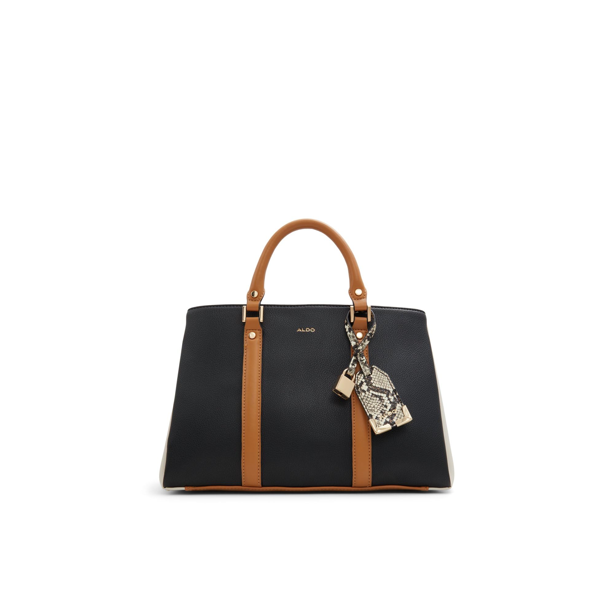 Aldo Womens Bone Multicolor Harmonie Satchel Handbag