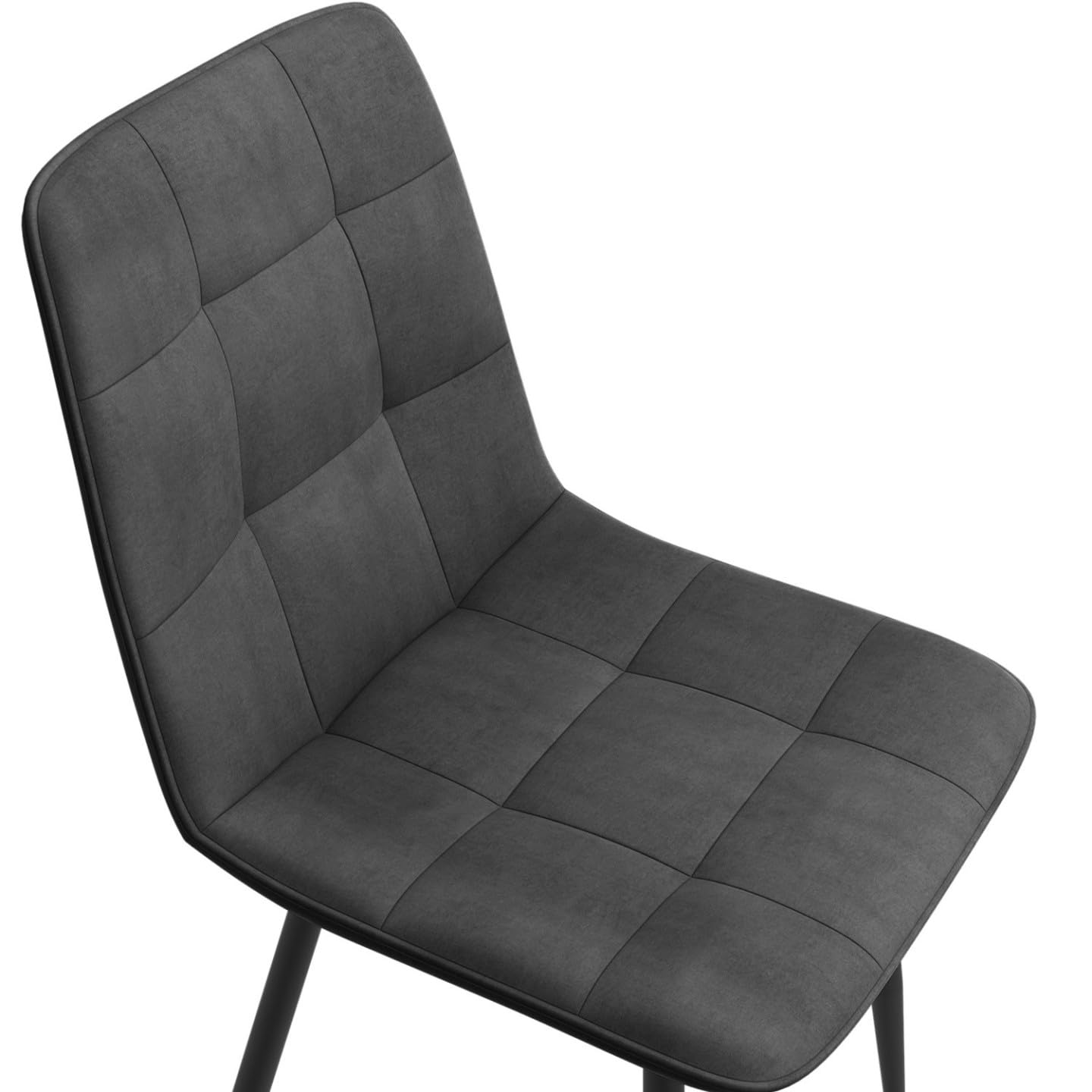 IDMarket - Juego de 6 sillas Mila de terciopelo Mix Color Pastel Azul x2, Gris Oscuro x2, Gris Claro, Rosa
