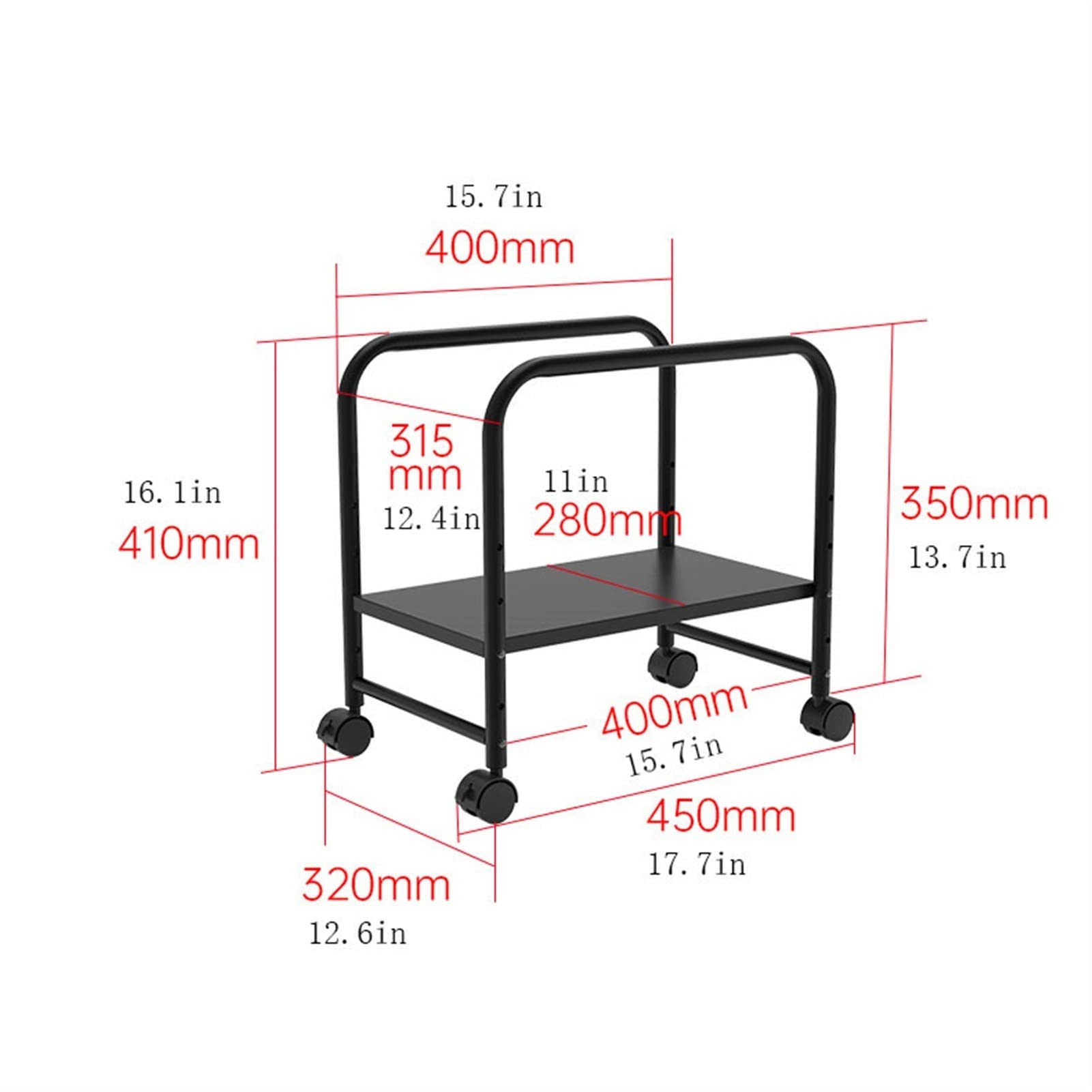 SUNESA Portacase Supporto per CPU Supporto for la Torre Host con perfotosa for impieghi Pesanti CPU Host Host Pulley Host Host Porta di Tela Supporto per PC Case