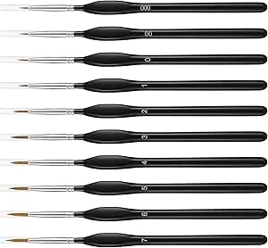 Pinceaux Modélisme Peinture Détails Set De 5 Pinceaux Extra-Fins CreaTek - Pour Modélisme, Peinture Par Numéros, Détails Accessoire Peinture Miniature