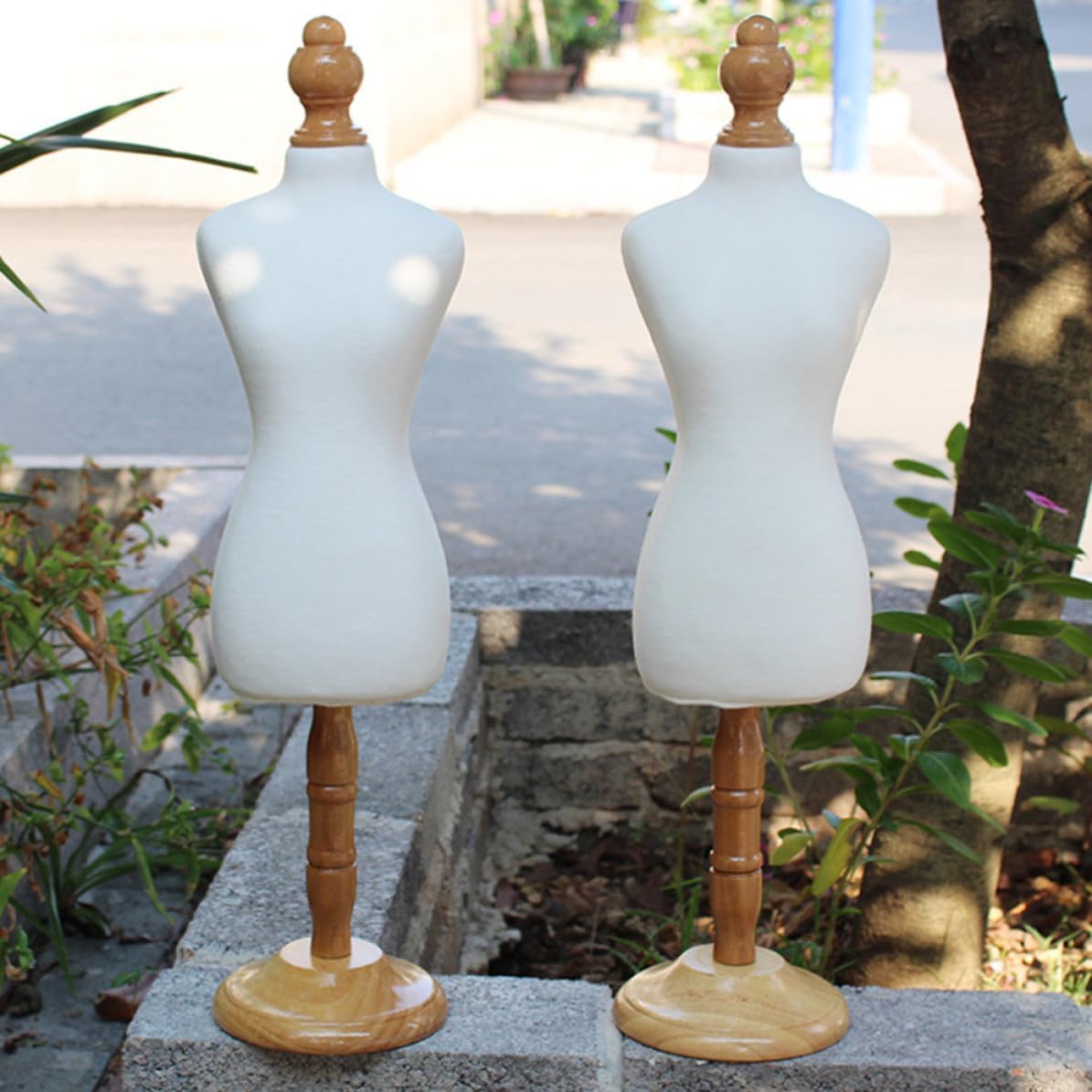 Pet Clothing Display Stand with Smooth Surface Wood and Foam Dress Form Mannequin for Versatile Pet Coat Holder and Apparel Display