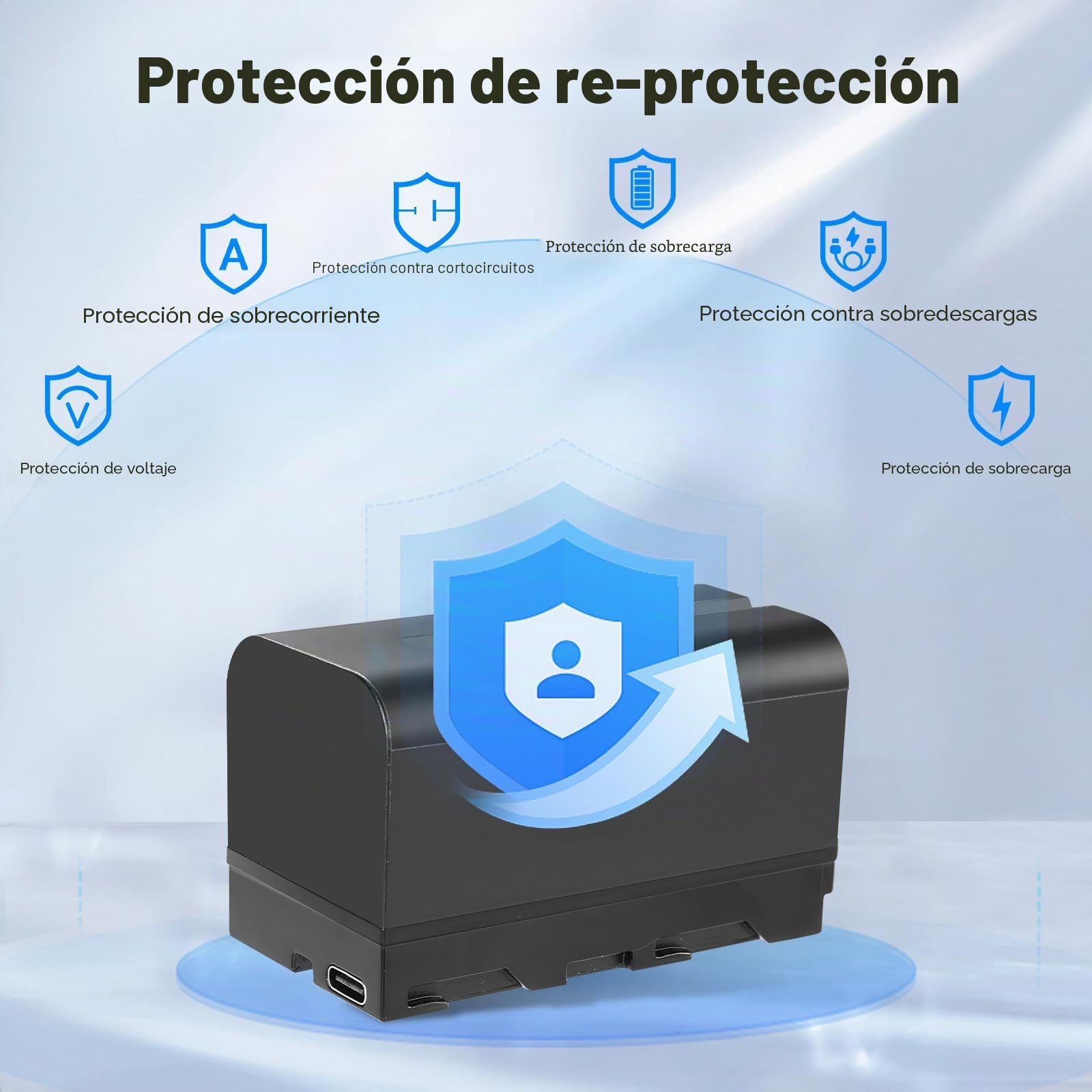 Soonpho 2-Pack NP-F750 Recargable Li-Ion Batería de Repuesto de 2 Piezas para Sony NP-F970 F960 F950 F770 F750 F570 F550 Compatible Godox Neewer Camcorder/Monitor/Camera