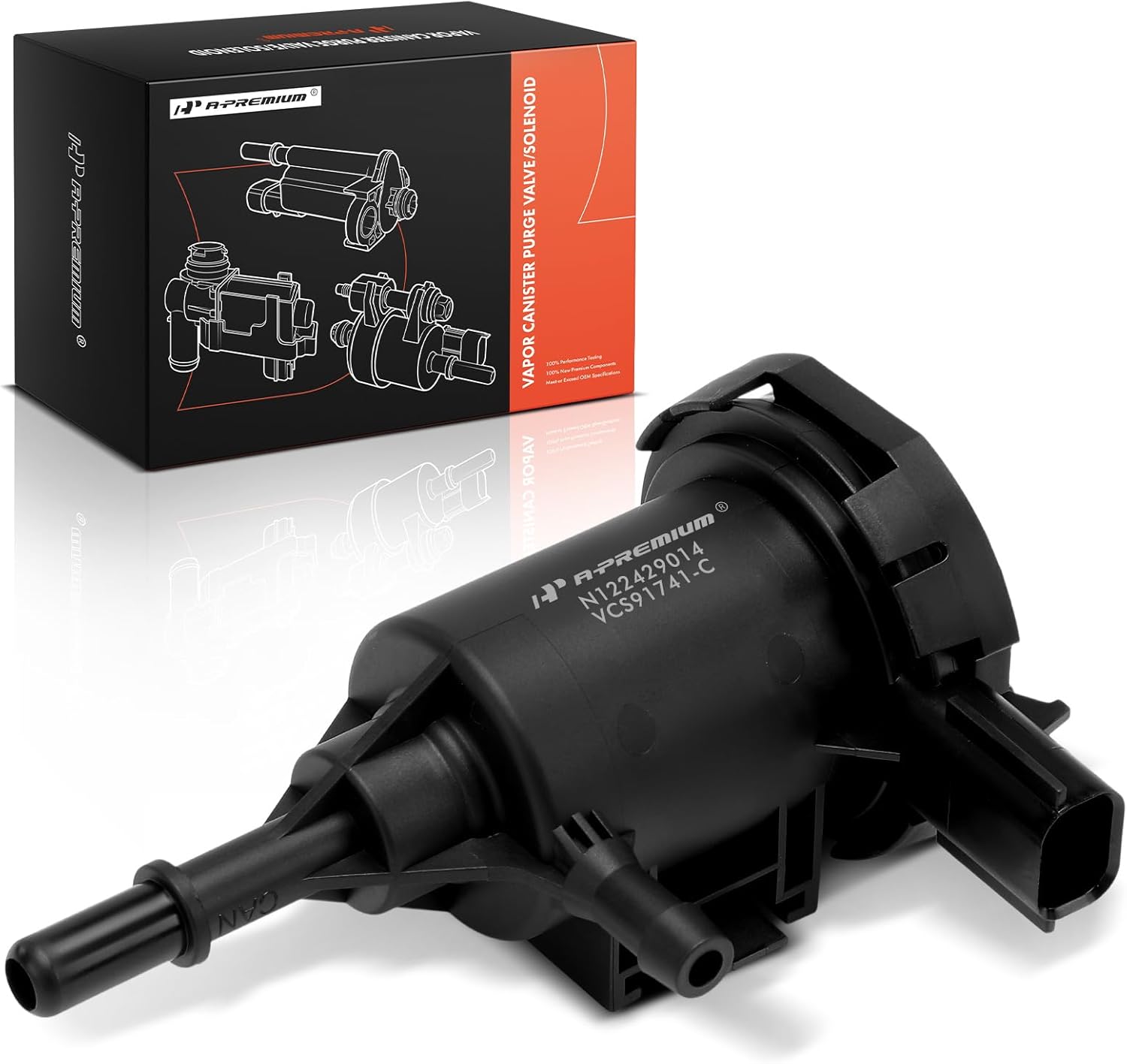 A-Premium Vapor Canister Purge Solenoid Valve Compatible with Dodge Grand Caravan, Journey, Avenger, Caliber & Jeep Compass, Patriot & Chrysler Town & Country, 200, Sebring & Volkswagen Routan