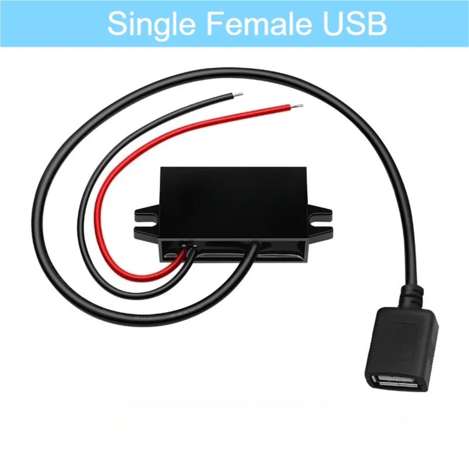 DC DC 8-85V to 5V 3A Output Step Down Type-C USB Converter 12V 24V 36V 48V 60V 72V 80V to 5V with Car Charger Power Supply(Single Ear USB)