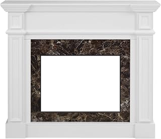 Electric Rack Suitable for 23 inch Fireplaces, Wood Mantel (Not Included Fireplace),Electric Fireplace Stove Mantel Surround (White, 45.6" L)