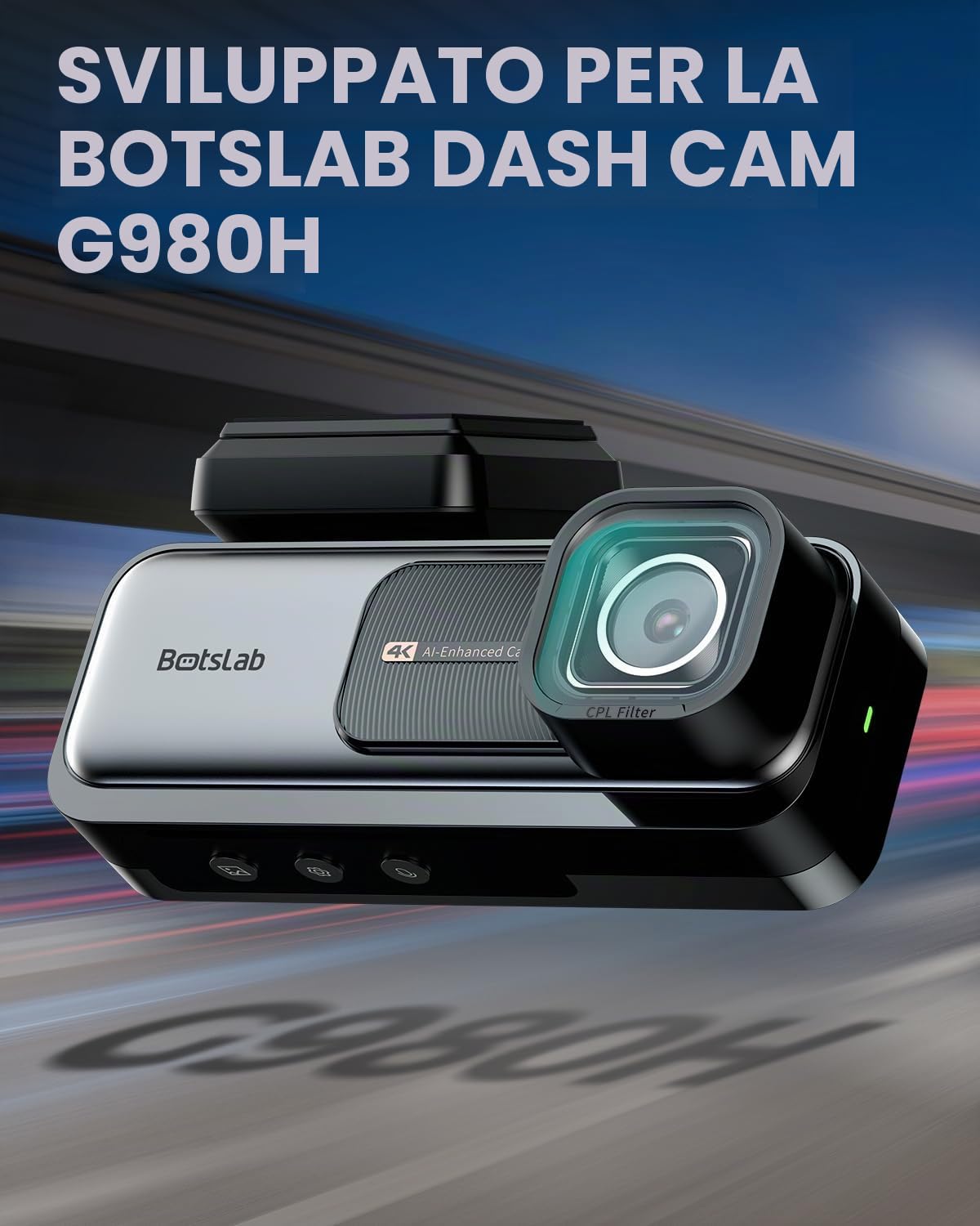 BOTSLAB Filtro polarizzazione circolare (CPL) per fotocamera anteriore Dual Dashcam G980H/G980H Pro, non per Dashcam G980H a 4 canali o 3 canali
