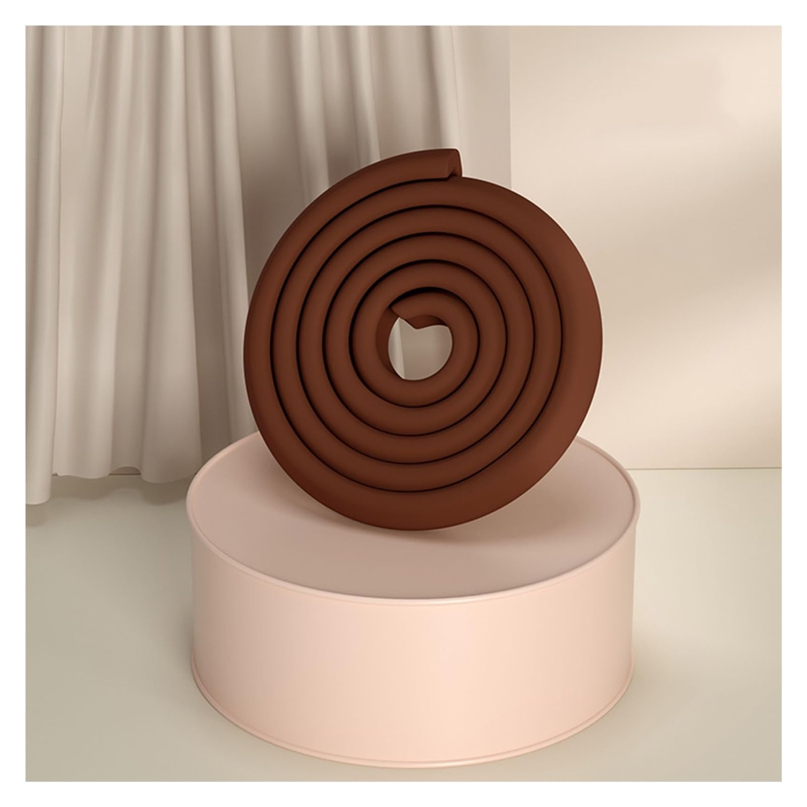 Protector de borde de espuma, cojín protector de espuma, protector de parachoques de borde de esquina de seguridad de borde afilado, acolchado de juego de protección para niños (marrón 3 piezas)