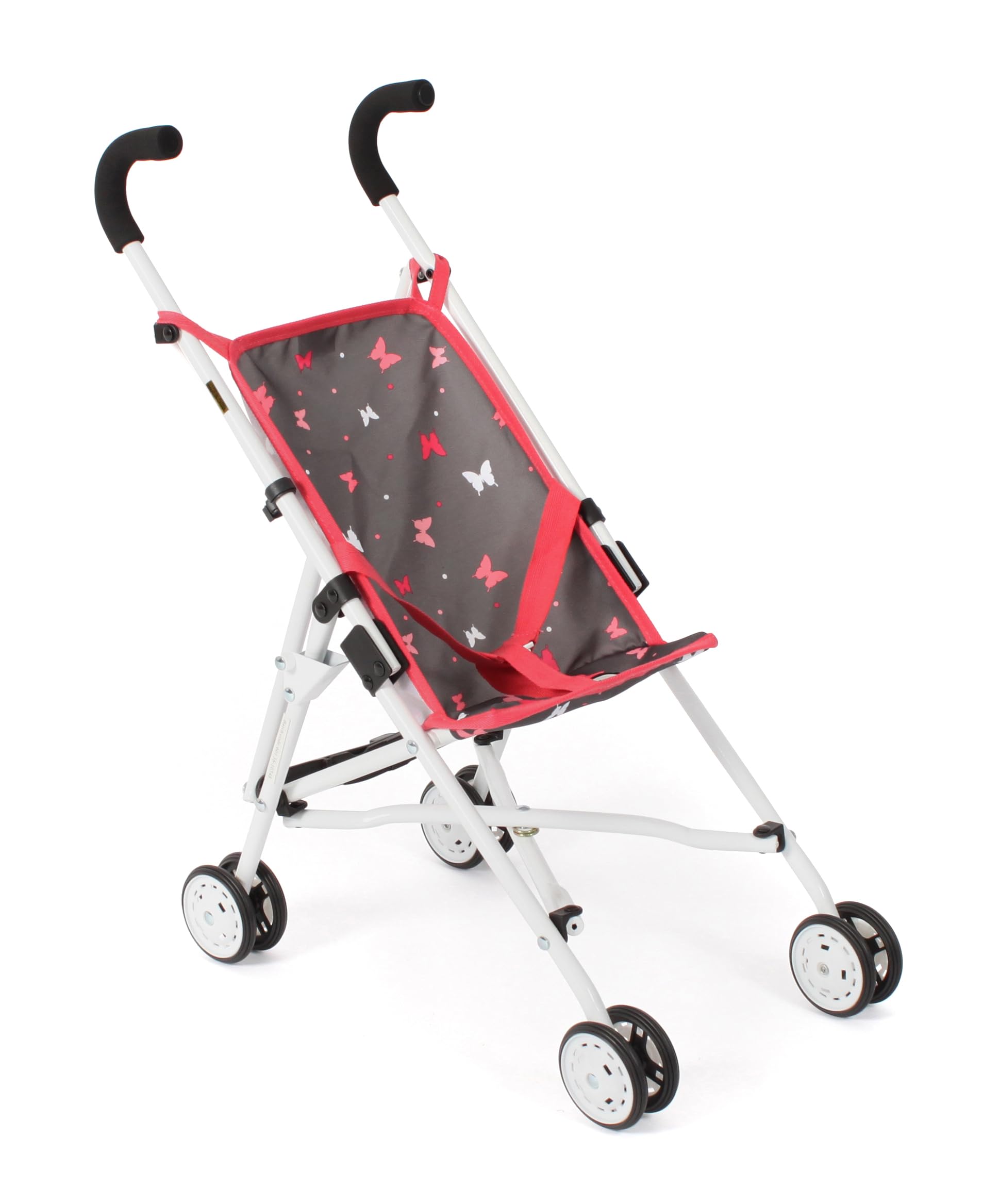 Bayer Chic 2000 - Puppenbuggy Roma, Puppenwagen, Mini-Buggy, Butterfly Koralle, 601-47