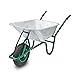 KCT 85L Garden Galvanised Heavy Duty Steel Wheelbarrow with Pneumatic Tyre