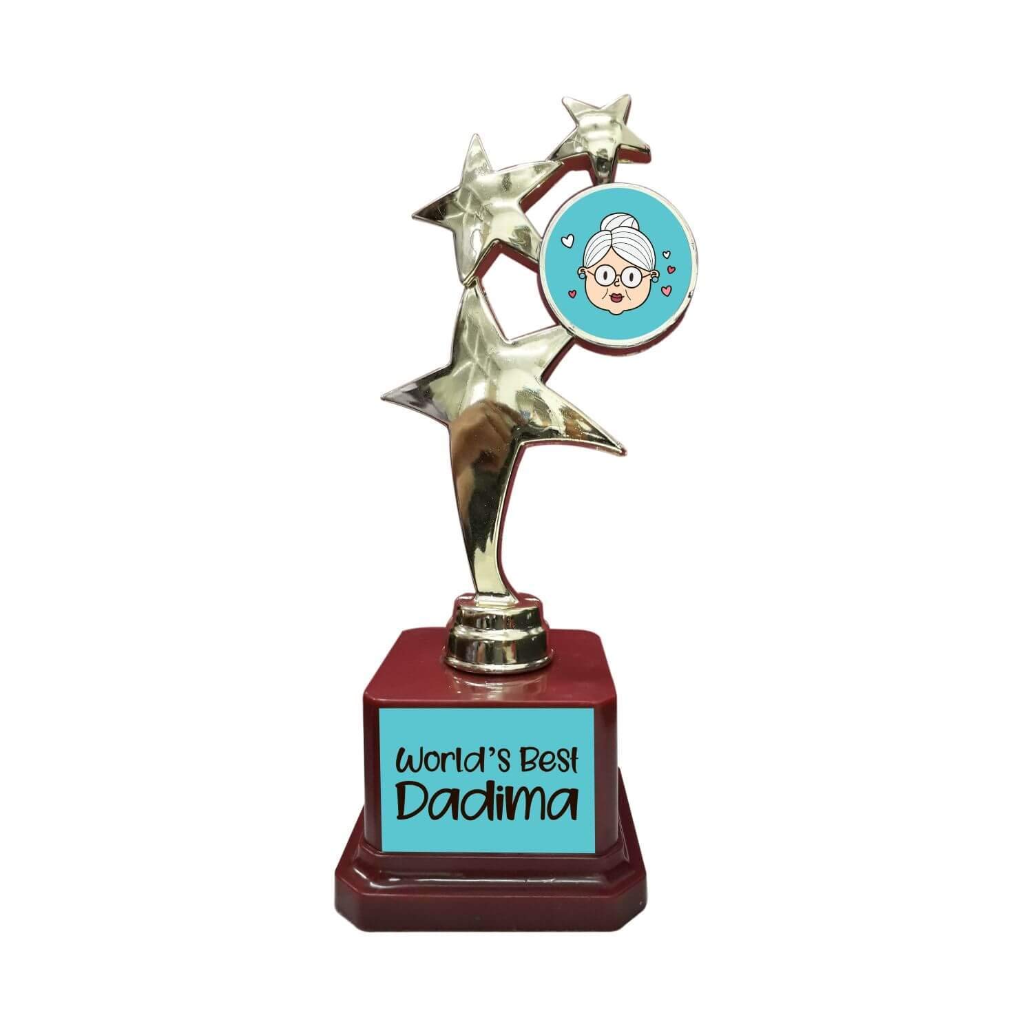 Yaya Cafe Worlds Best Dadima Printed Star Award Trophy Birthday Grandmom - Golden, Alloy (B085NVJP7F) Amazon Price History, Amazon Price Tracker