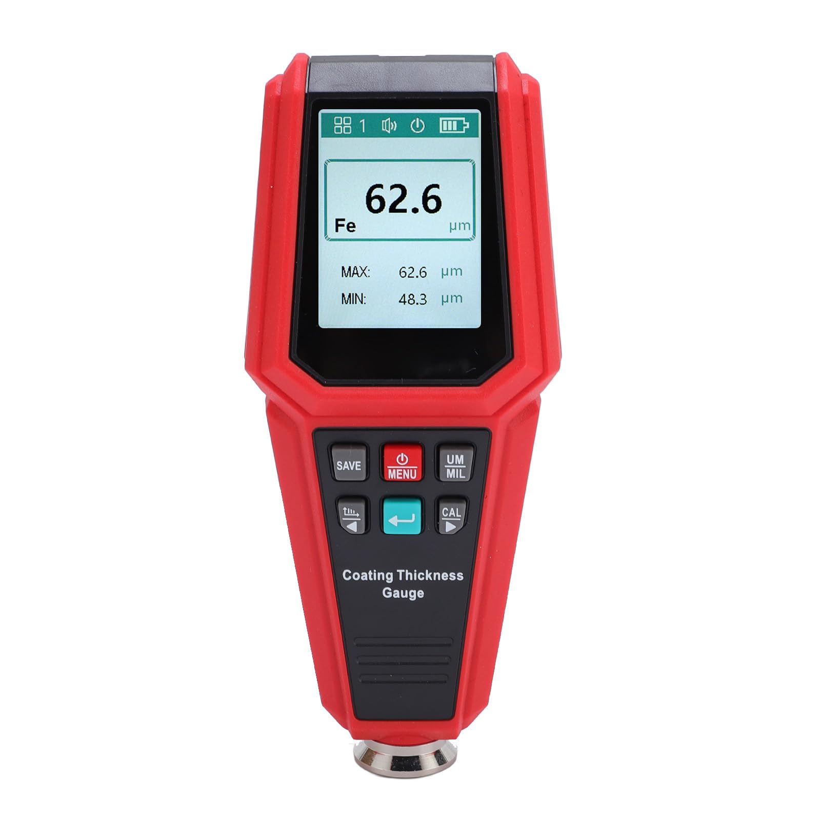 Medidor de Espesor de Revestimiento Medidor de Pintura Digital ABS 0 a 1500 μm Resolución de 0,1 μm Pantalla Giratoria con Almacenamiento de Datos para Compradores de Automóviles Usados,