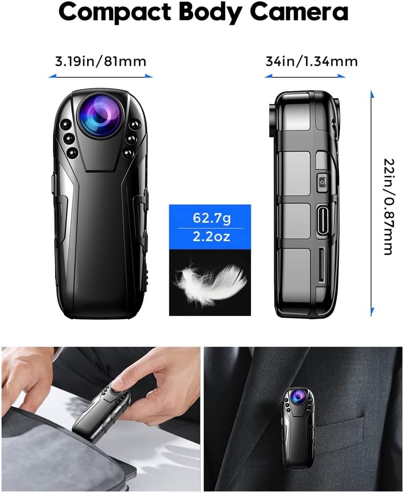 1080P Infrared Night Vision Full Lens Mini Camera Cam Small Camcorder 125 Degrees Wide Angle