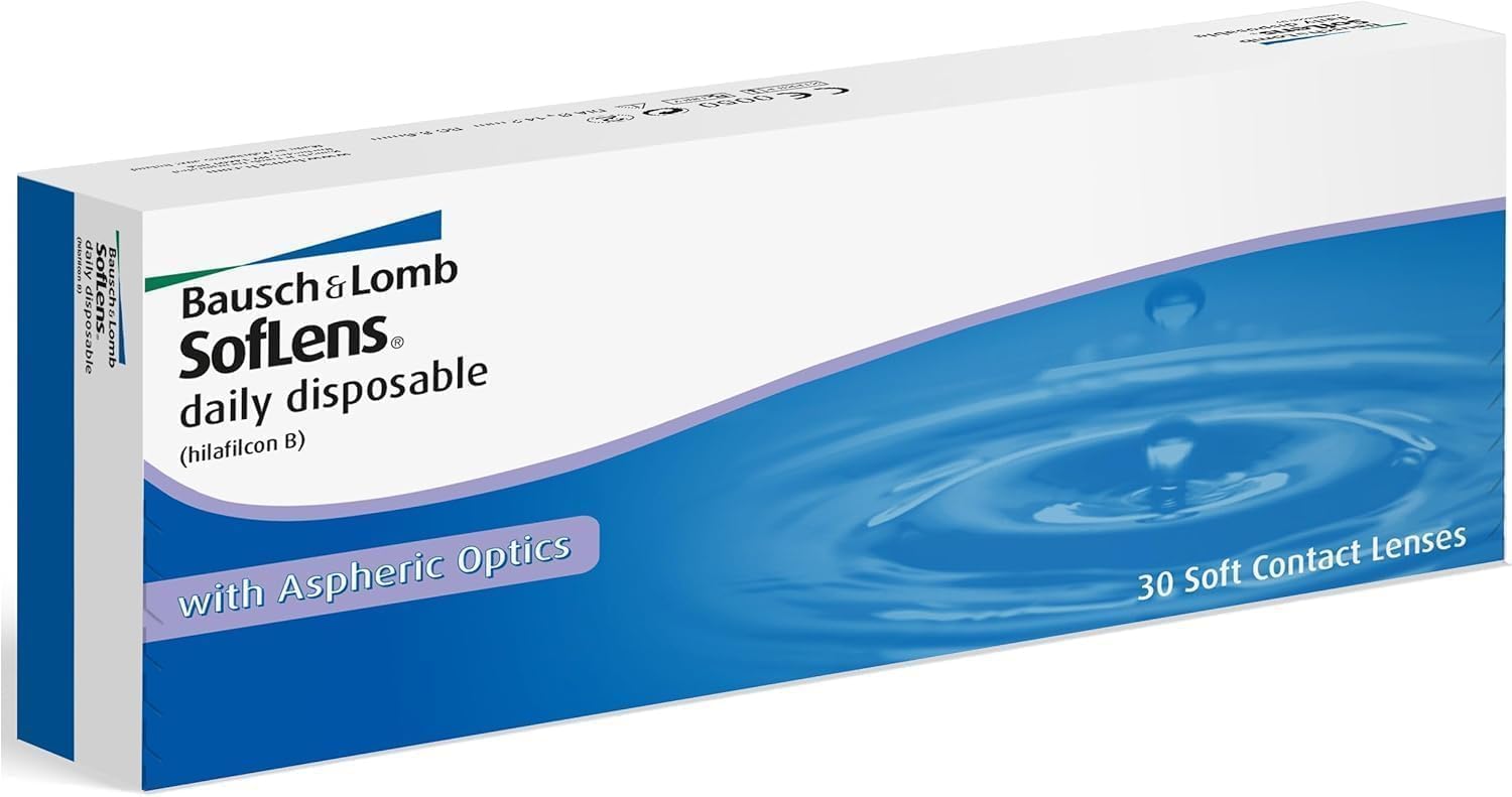 SofLens Daily Disposable Lenti a Contatto Giornaliere Correttive, 30 Lenti, BC 8.6 mm, DIA 14.2 mm, +1.25 Diopt (Positive)