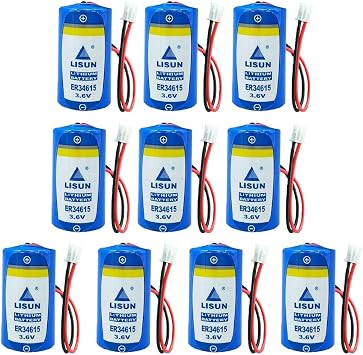 10-Pack Multipurpose Battery for ER34615 3.6V Cell 19000mAh D Size Li-Battery with Plug Customizable Plug