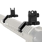 45 Degree 90 Degree Offset Flip Up Sight | Low Profile Design Rapid Transition Front and Rear flip up Sights Black 45 degree sight