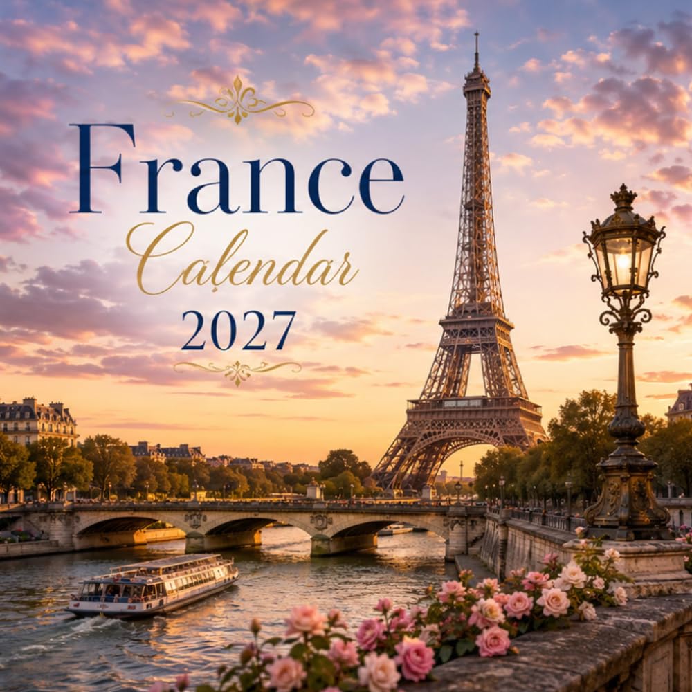 France Calendar 2027: 15 Month Planner | Scenic Destinations with Place Names