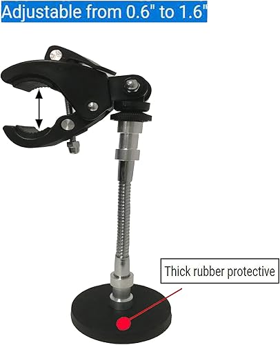 Miniatura 2 de Soportes de montaje de linterna magnética - Base magnética fuerte - Con clips ajustables flexibles - Adecuado para linterna de diámetro de 0.6" a