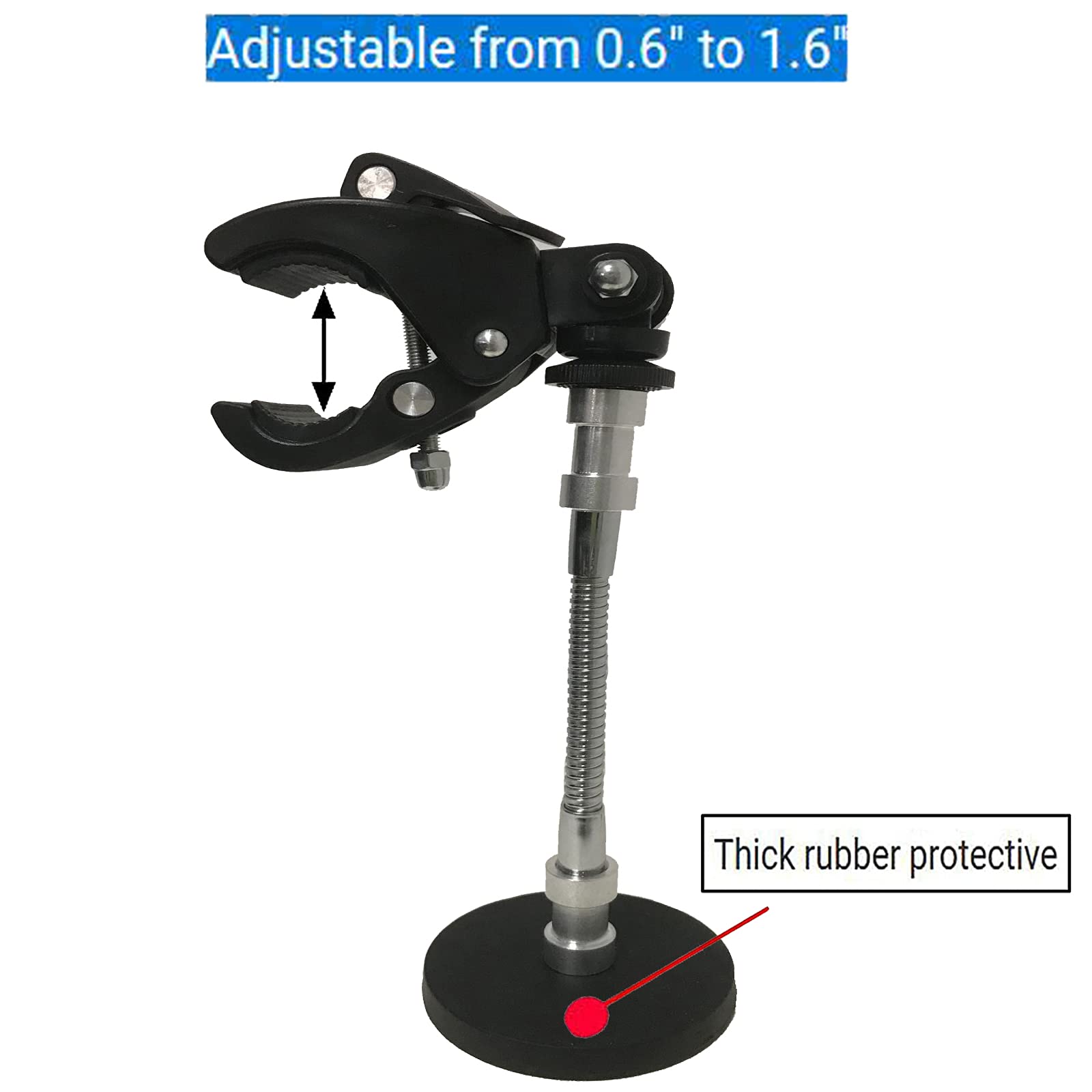 Magnetischer Taschenlampen-Halter – Flexibler Schwanenhals, Starker Magnet, Für Durchmesser 1,5–4,1 Cm