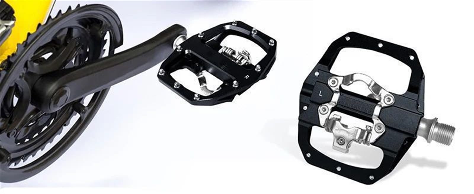 GiSt Pédales Double Fonction VTT Spin Bike Pédales pour Vélo Démontage Rapide SPD