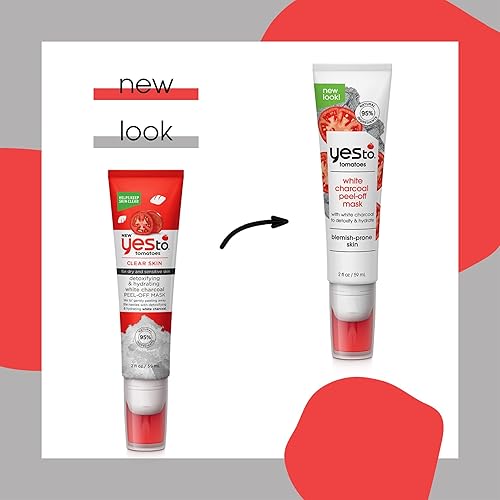 Miniatura 2 de Yes To Tomatoes Clear Skin - Mascarilla desintoxicante e hidratante de carbón blanco, piel seca y sensible, desintoxica e hidrata la piel vegana 95%