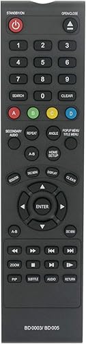Miniatura 2 de BD003 BD0003 BD005 Reemplazo de control remoto para reproductor de discos Blu-ray Insignia NS-BRDVD4-CA NS-WBRDVD NS-WBRDVD1 NS-WBRDVD2