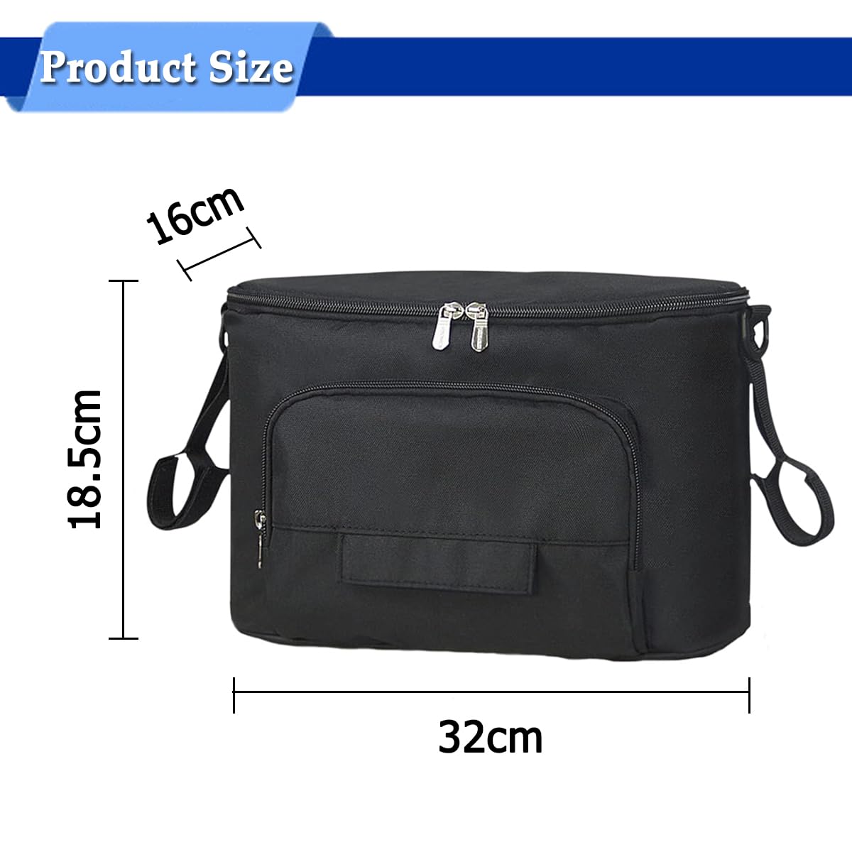 Borsa per Passeggino,Borsa per Passeggino Universale Portaoggetti con Tracolla,Multifunzione borsa cambio neonato con Tracolla,Borsa per neonati per Biberon,Pannolini,Giocattoli,Snack