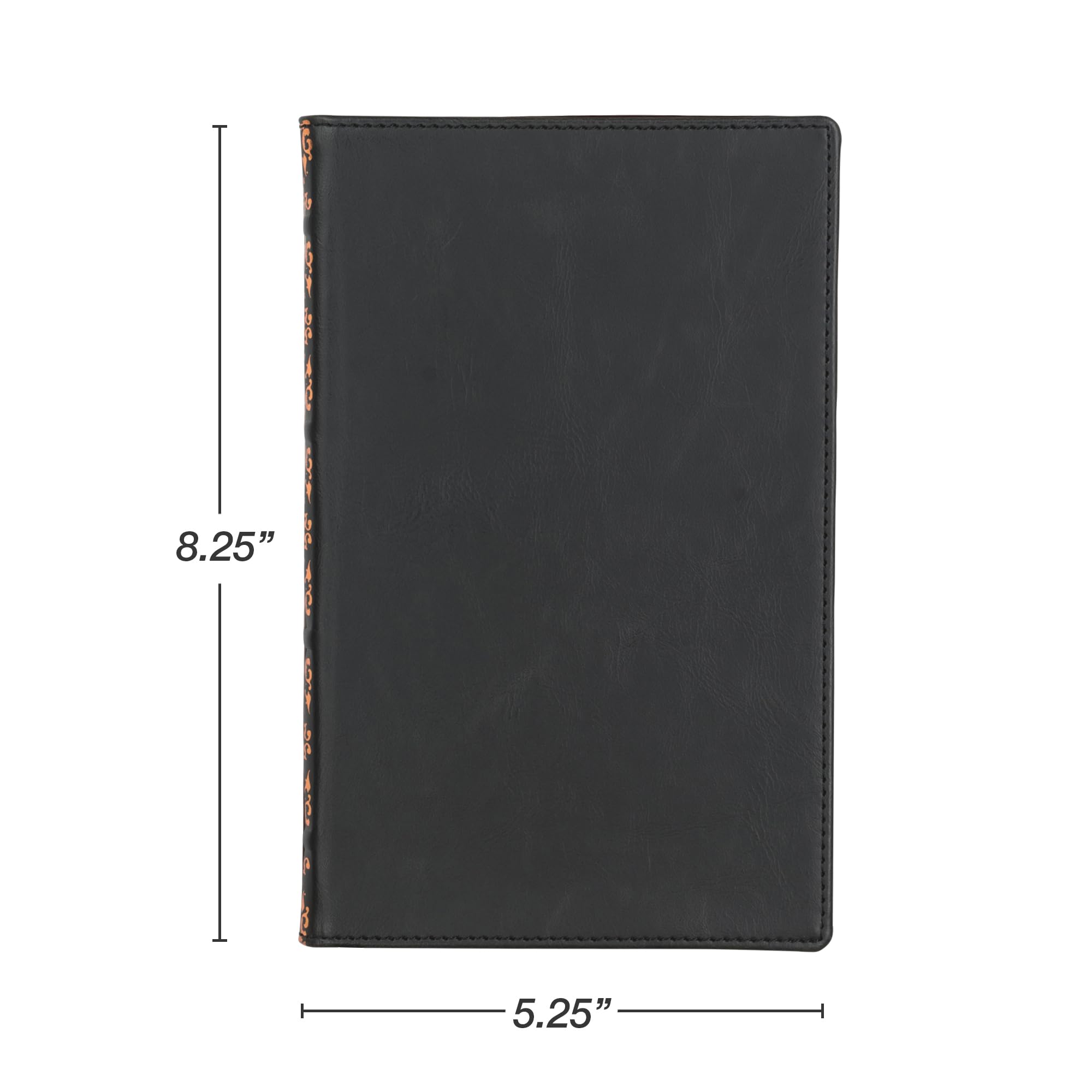 Samsill Vintage Hardcover-Notizbuch, 200 linierte Notizbuchseiten, schwarz, 13 x 21 cm