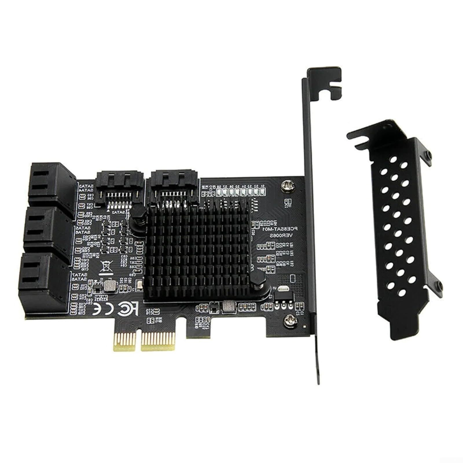 Scheda di espansione PCI Express a 8 porte SATA 3.0, 6 Gbps per adattatori controller PCIe con chipset Marvell, supporta HDD da 10 TB, NCQ-