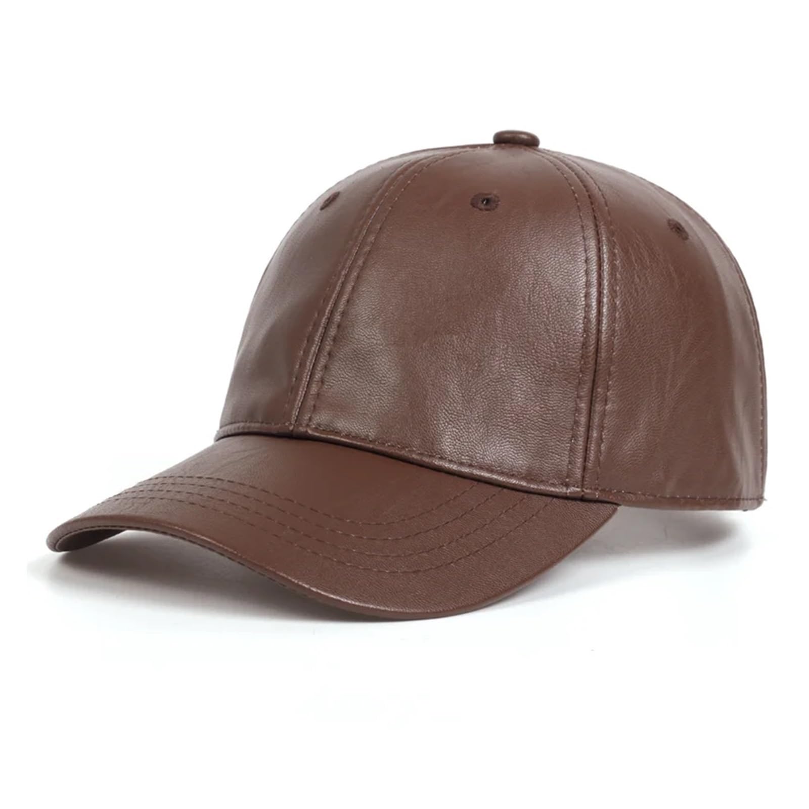 Unisex Solid Men Women Baseball Cap PU Leather Hip Hop Caps For Adjustable Sun Hat trucker hats