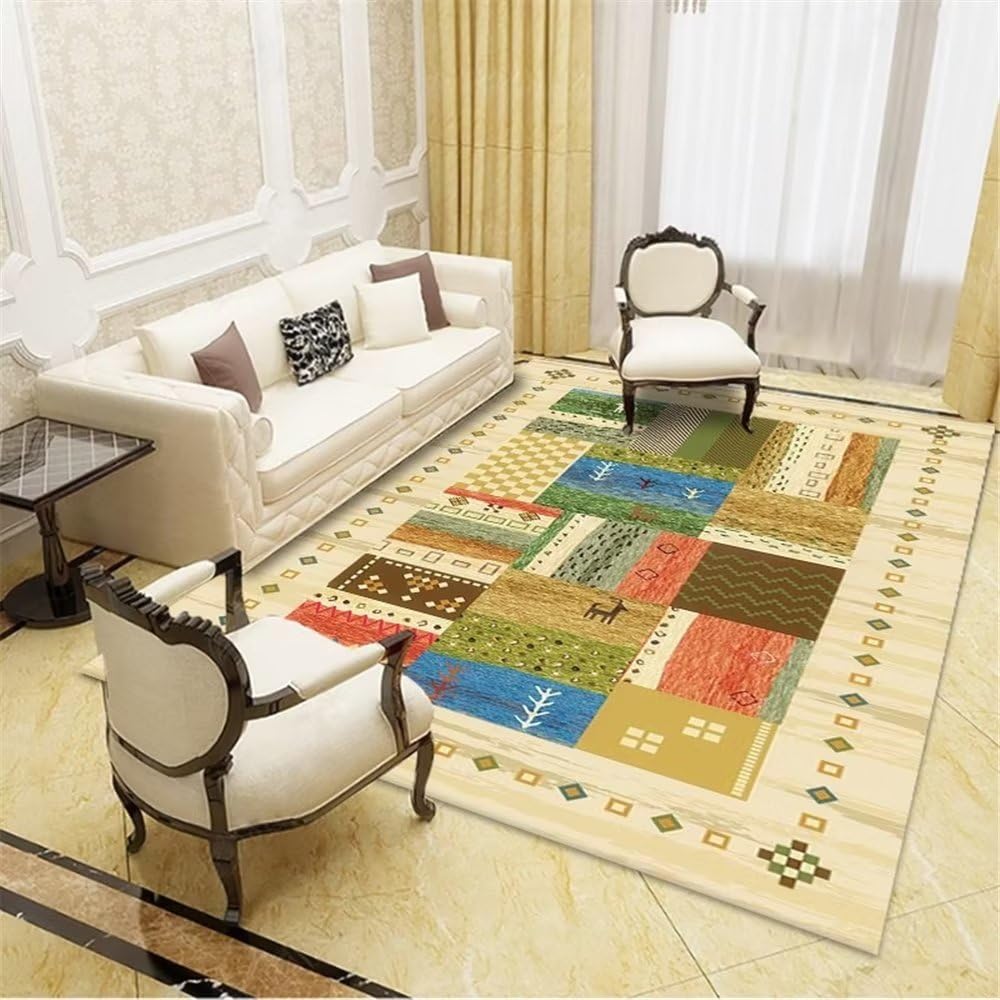 Tapis de salon vert 120x160cm durable pour protéger le revêtement de sol