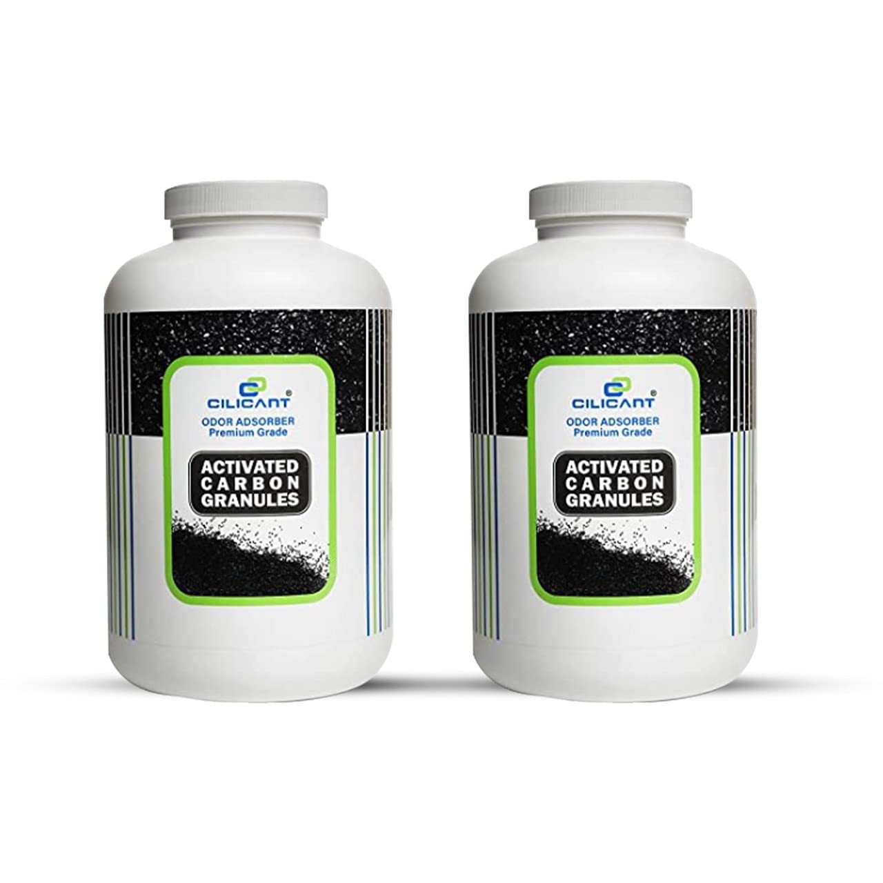 CILICAnT Premium Grade Activated Carbon/Charcoal Granules Made of Coconut Shell Powder for Aquarium, Water Purification & Filteration, Air Purification and Odor Adsorption (Pack of 2 X 950 ml Each)
