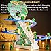 NEXTAKE Dinosaur Slide Toy Set, Funny Dino Escalator Toy Dinosaur Automatic Stair-Climbing Cartoon Race Track Set with Lights and Music