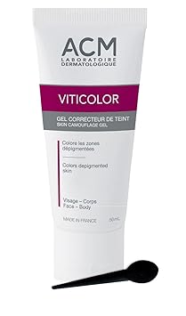 Acm laboratoire viticolor durable skin camouflage gel 50ml vitiliginous skin new Skin Beauty Gift