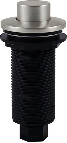 Westbrass ASB-RB3-07 - Interruptor de aire de repuesto para eliminación de desechos en la parte superior del fregadero, botón elevado, níquel