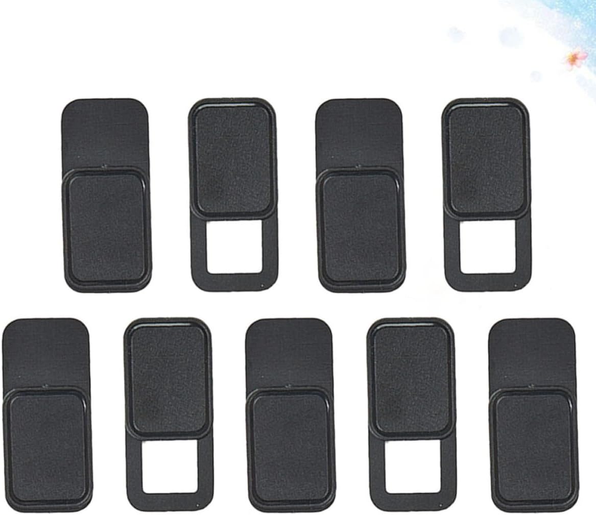 Webcam Cover Slider Camera Privacy Shutter 9pcs Metal Oval Shaped with Heat Resistance and Privacy Protection, Black for Laptop and Computer for Webcam Security