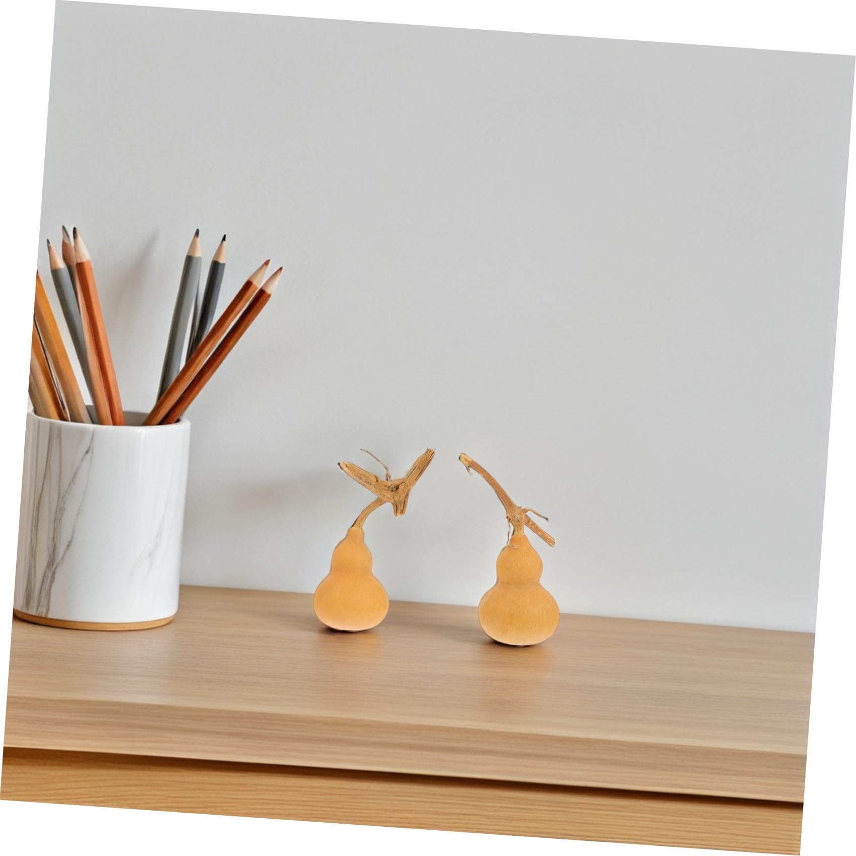 10 Piezas Adornos de Calabaza Naturales Mini 4-6 CM Decoraciones Artesanales Pequeñas para Hogar Oficina y Fiestas Calabazas Decorativas Ligeras y Fáciles de Colocar