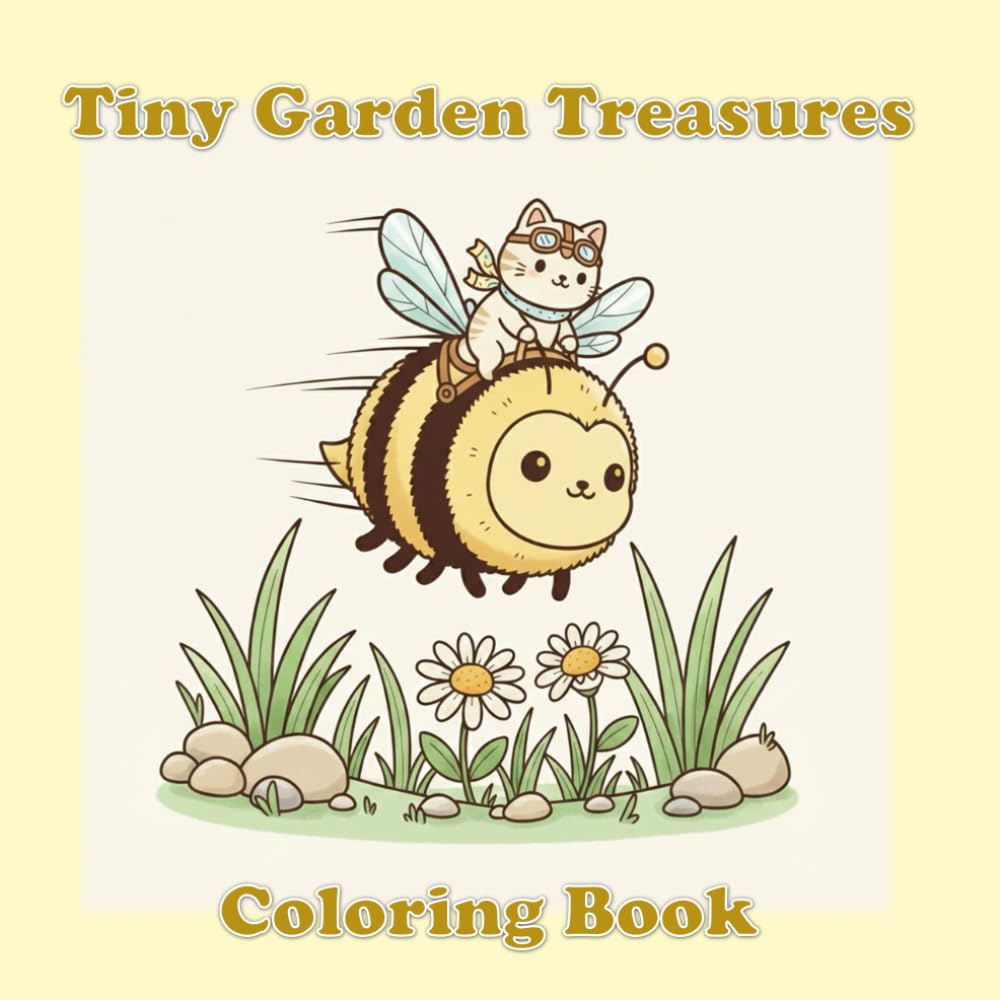 Tiny Garden Treasures Coloring Book: Super Simple Kawaii - Bold and Easy
